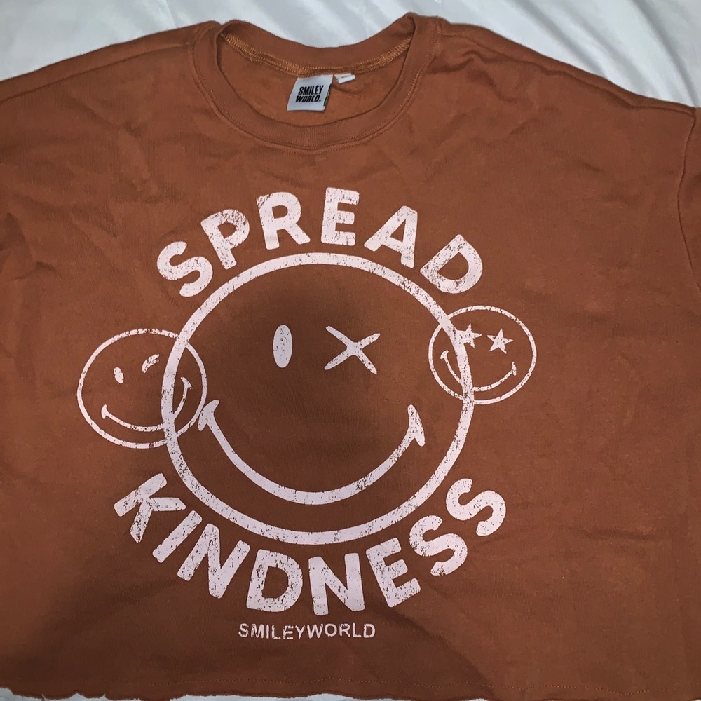 Smiley crop top sweater